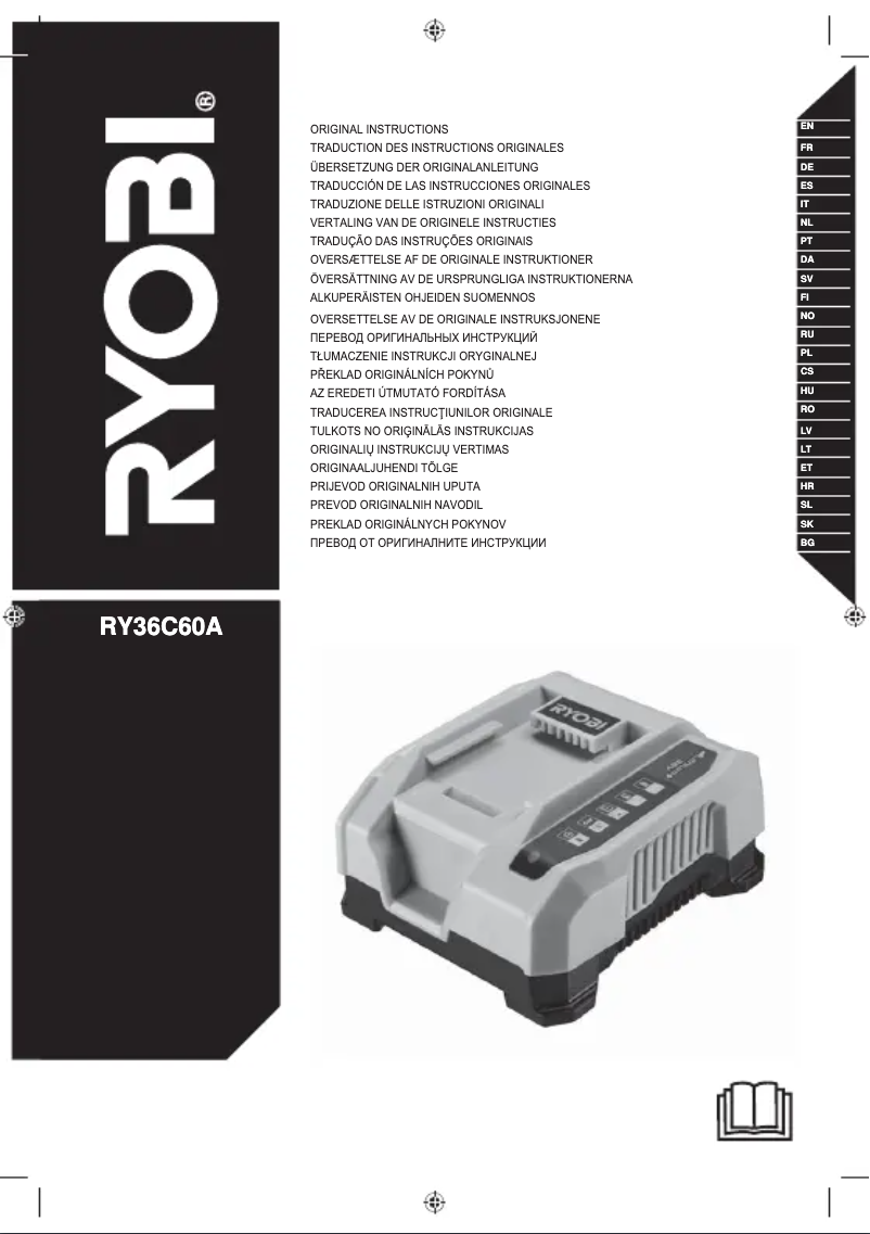Page 1 of the manual User Manual RYOBI Max Power RY36BC60A