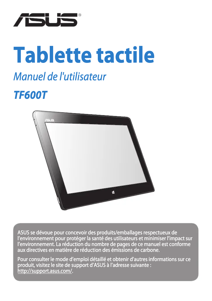 First page image of the manual for VivoTab RT Mobile Dock