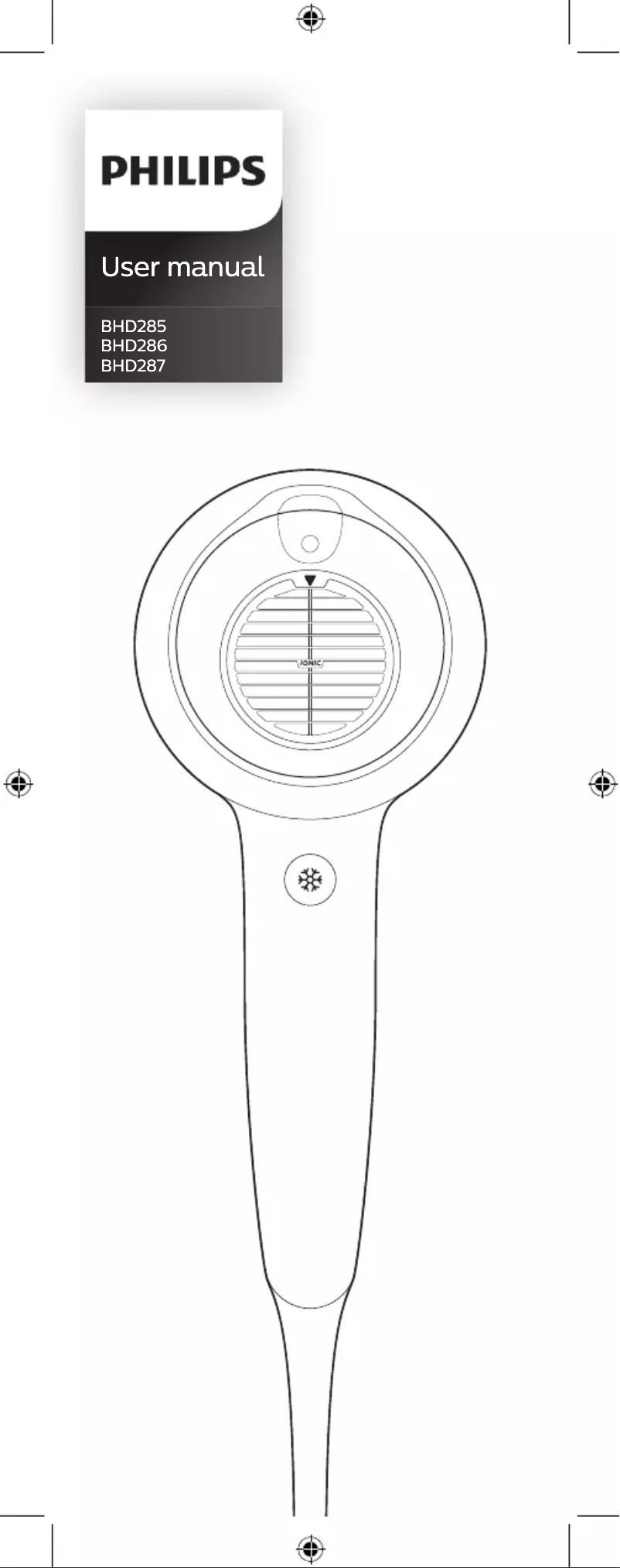 First page image of the manual for DryCare Prestige SenseIQ BHD286