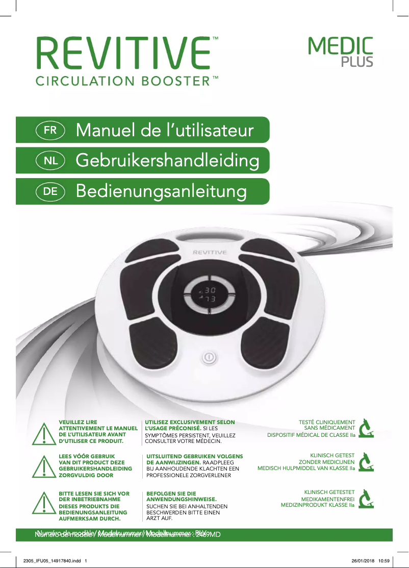 Page 1 of the manual User Manual Revitive Medic Plus