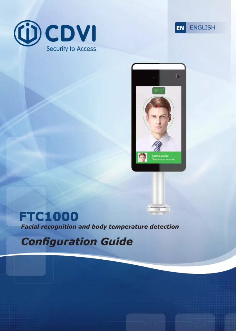 Page 1 of the manual User Manual CDVI FTC1000