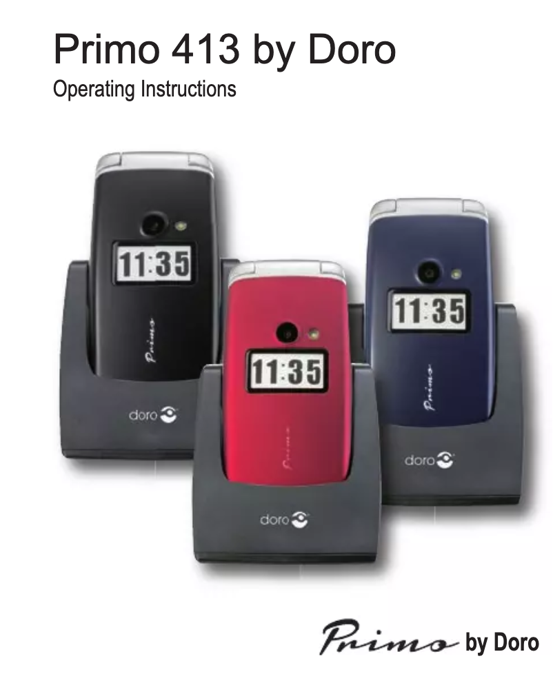 Page 1 of the manual User Manual Doro Primo 413