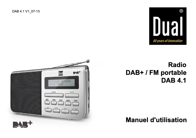 Page 1 of the manual User Manual Dual DAB 4.1