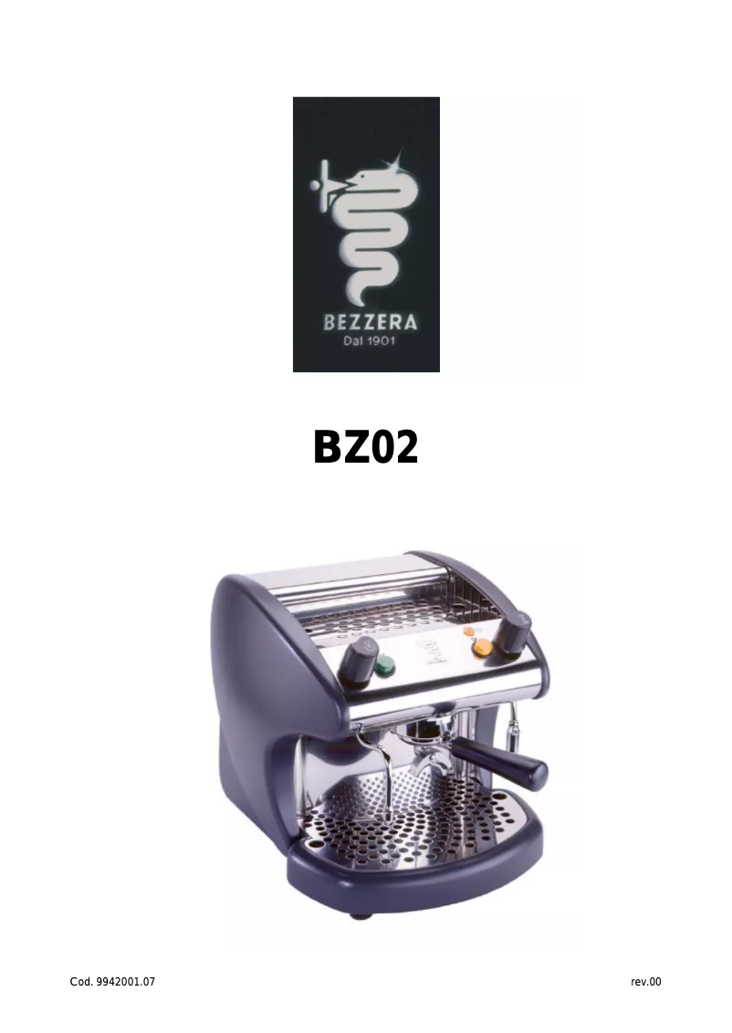 First page image of the manual for BZ02