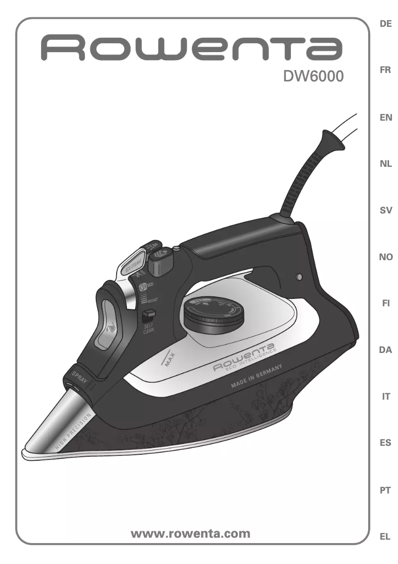 Page 1 de la notice Manuel utilisateur Rowenta ECO Intelligence DW6010D1
