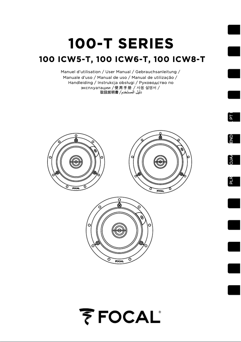 First page image of the manual for 100 ICW8-T