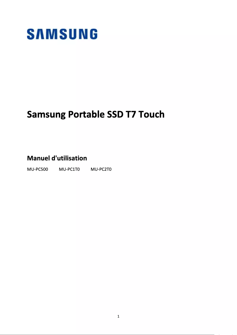 First page image of the manual for MU-PC2T0