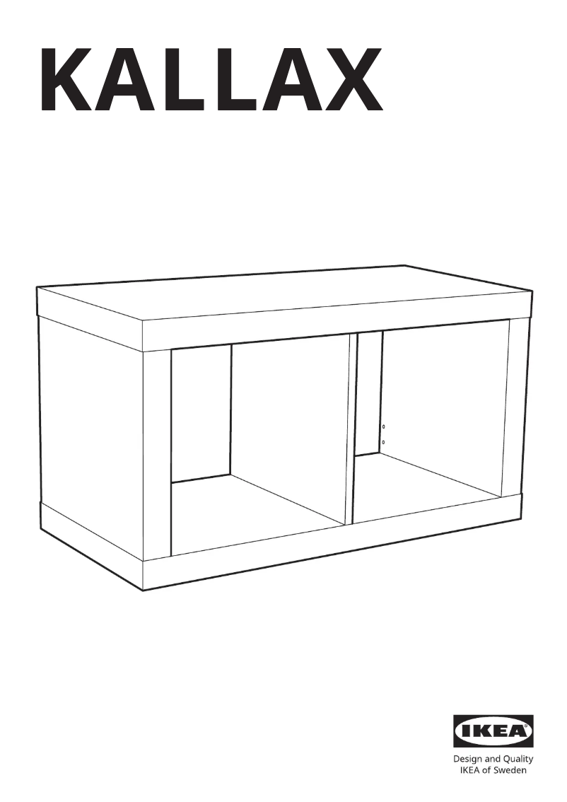 Page 1 of the manual User Manual Ikea KALLAX 603.958.76