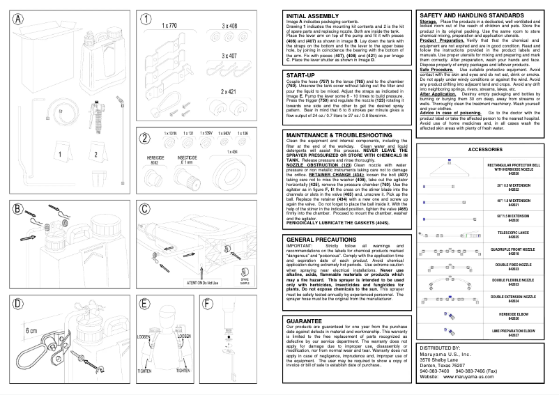 Page 1 of the manual User Manual Maruyama MX404