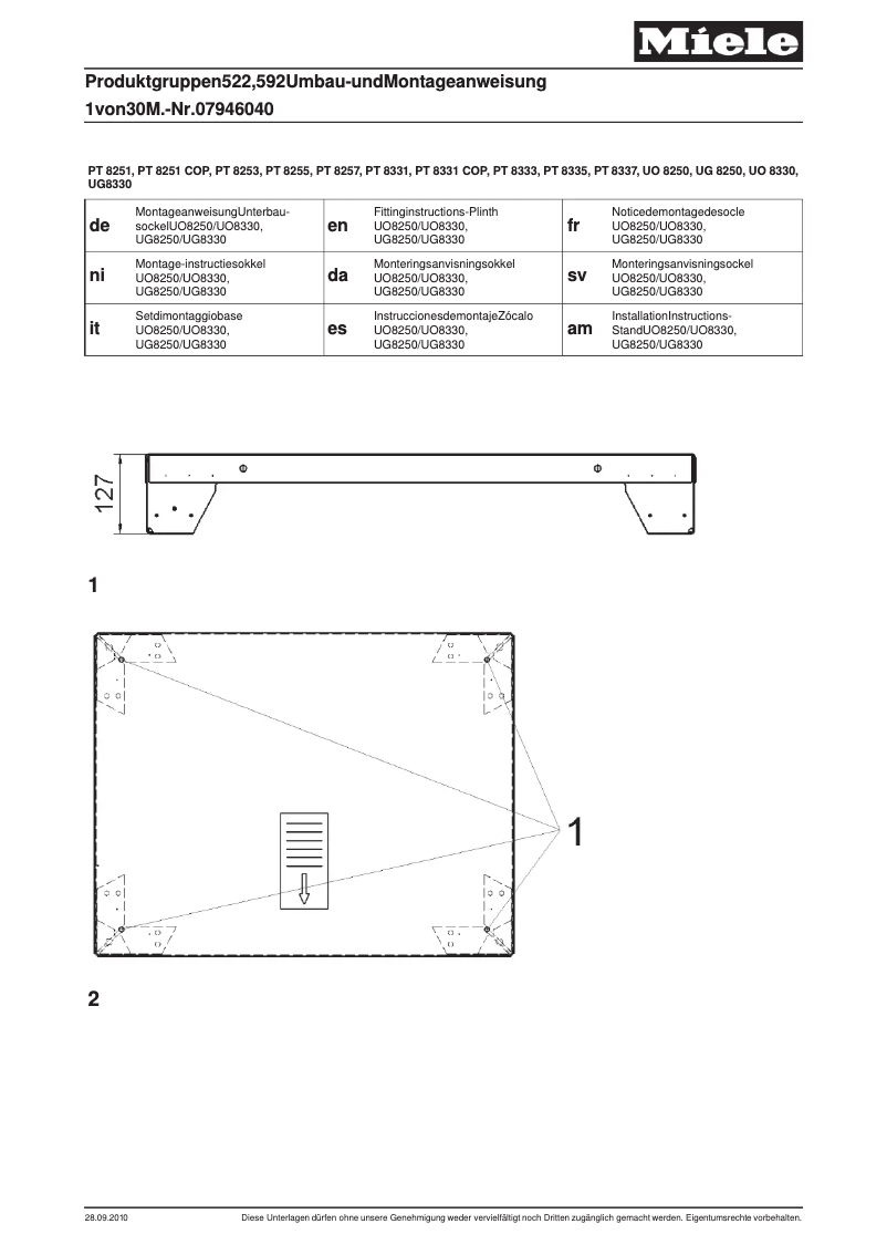 First page image of the manual for UG 8330