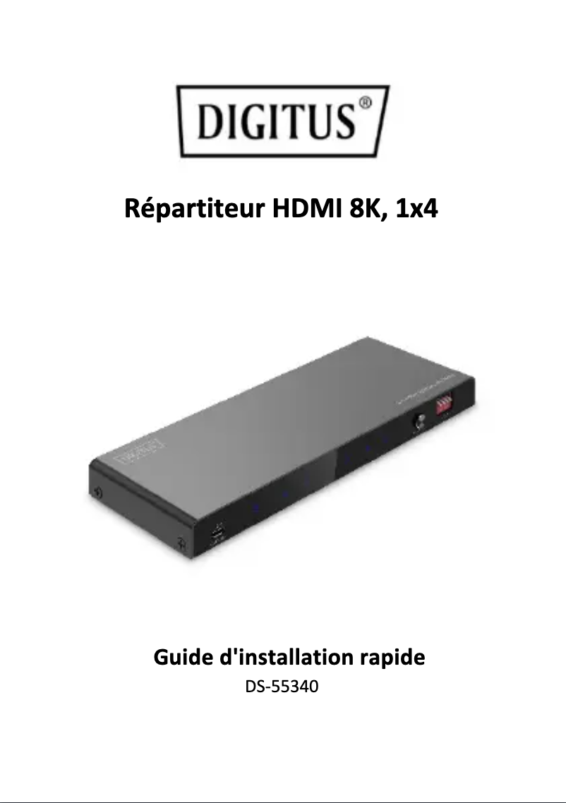 Page 1 of the manual User Manual Digitus DS-55340