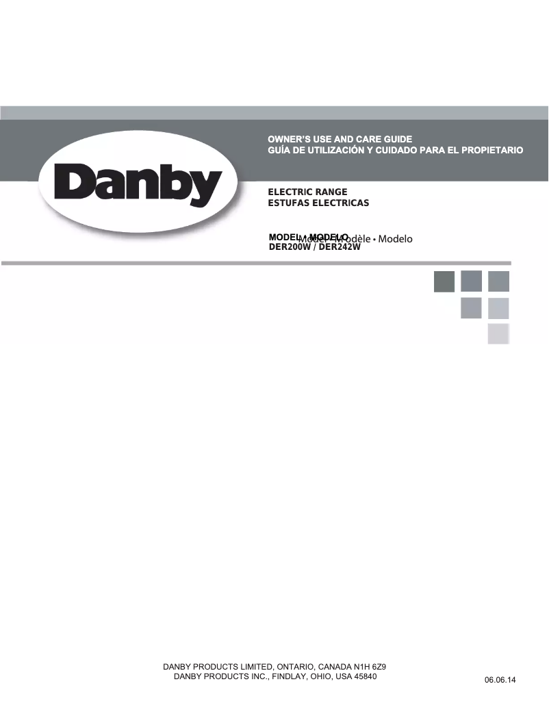 Page 1 of the manual User Manual Danby DER200W