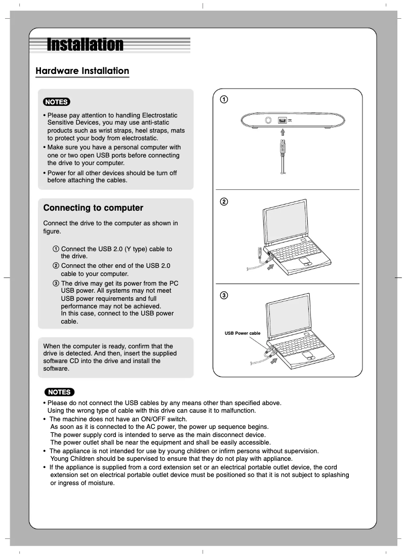 First page image of the manual for GP08NU6B