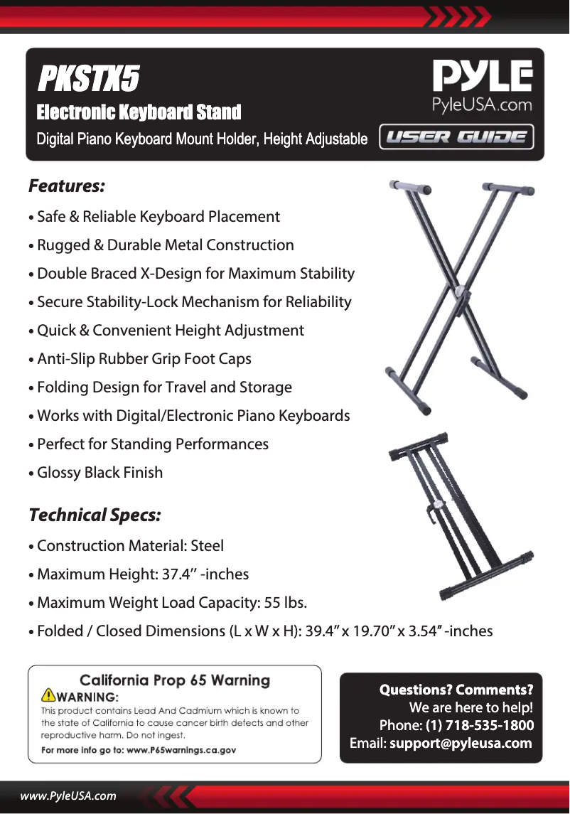 First page image of the manual for PKSTX5