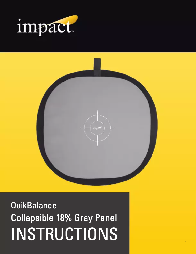 Page 1 of the manual User Manual Impact QuikBalance