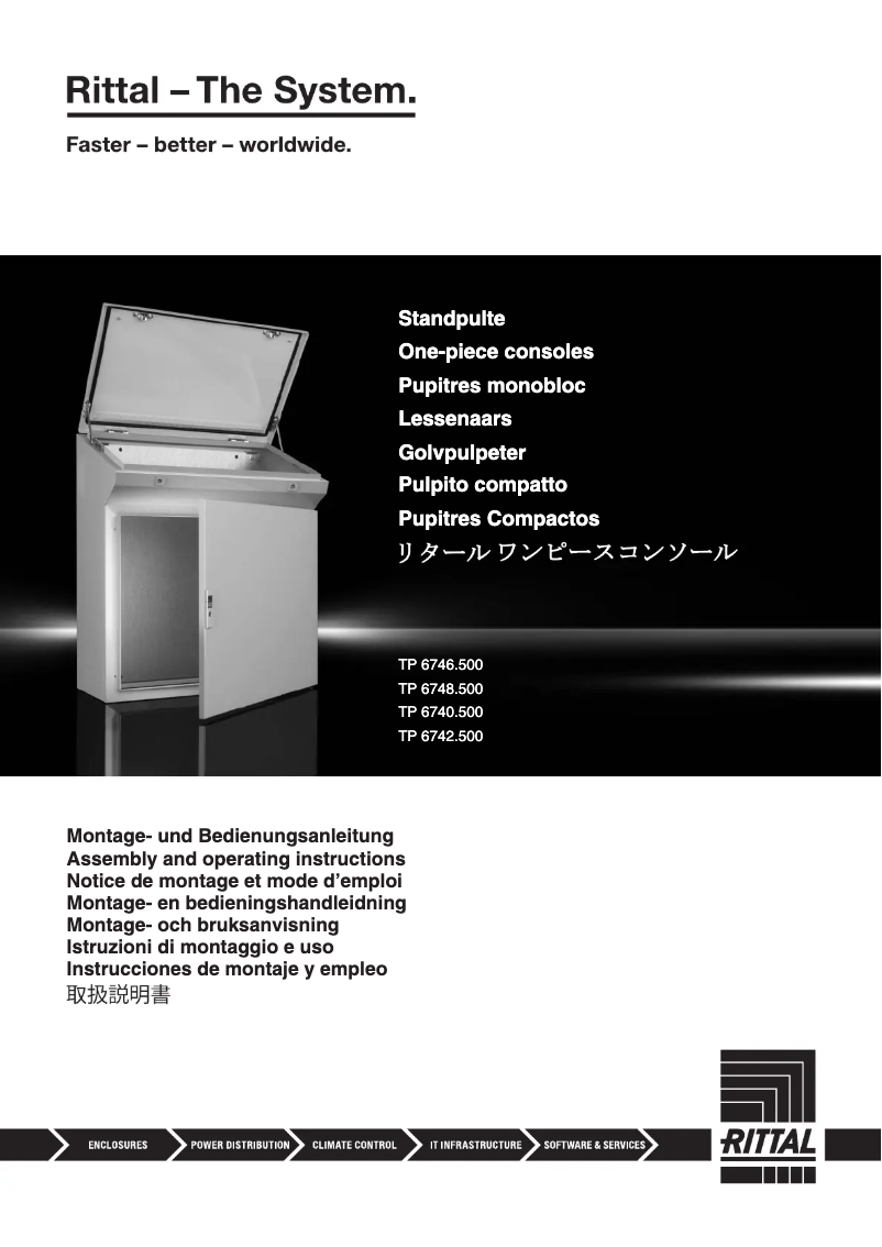 Page 1 of the manual User Manual Rittal TP 6740.500