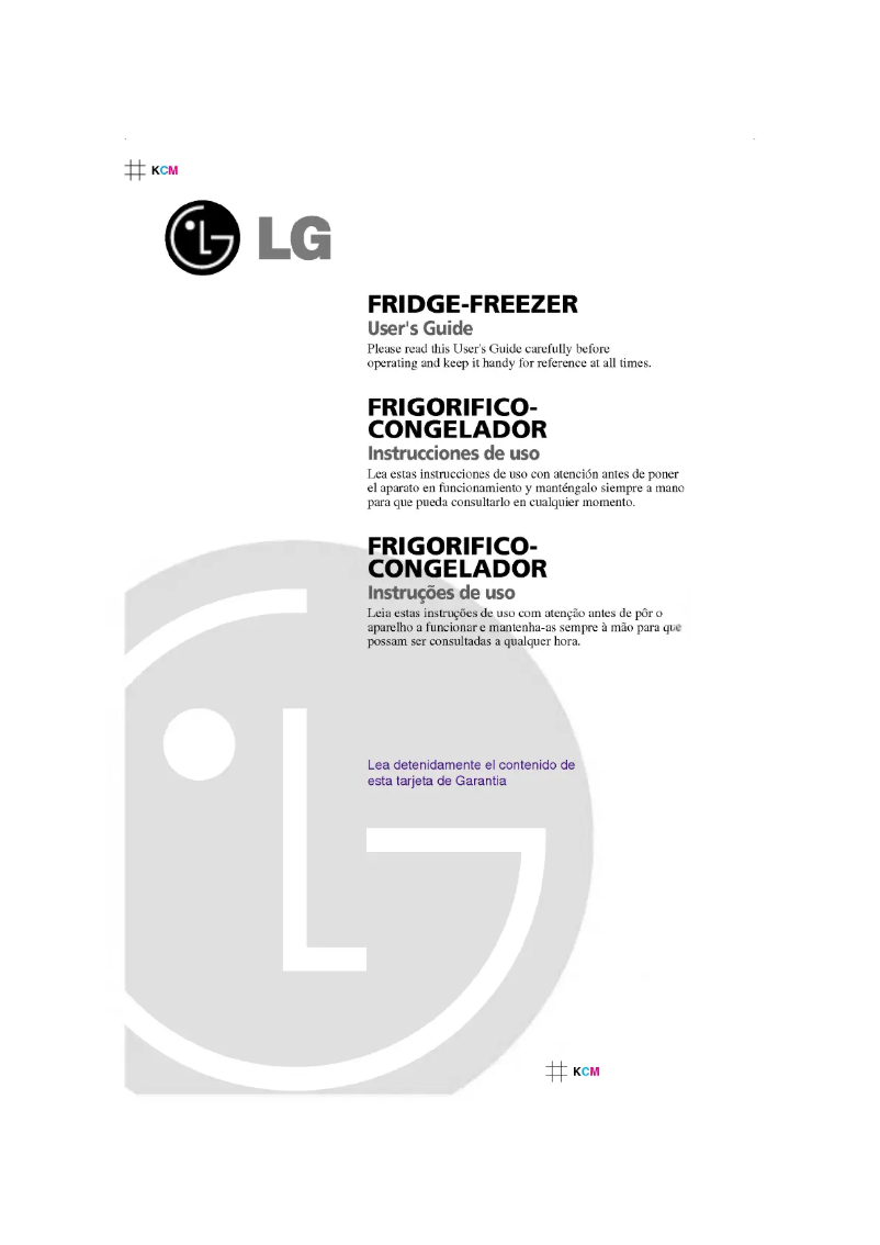 Page 1 of the manual User Manual LG GR-409GTQA
