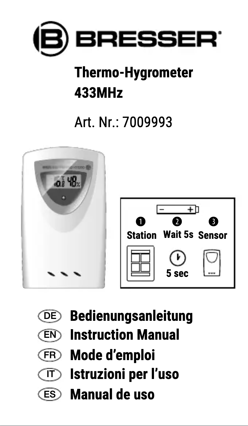 Page 1 de la notice Manuel utilisateur Bresser 7009993
