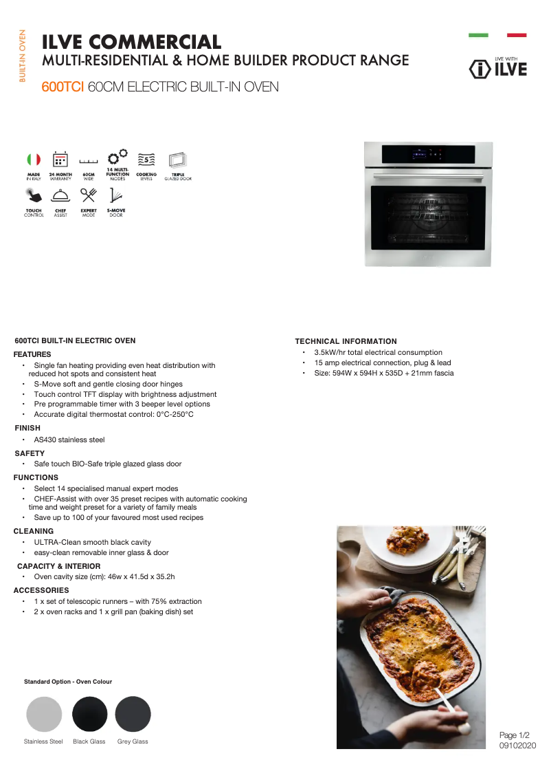 First page image of the manual for 600TCI