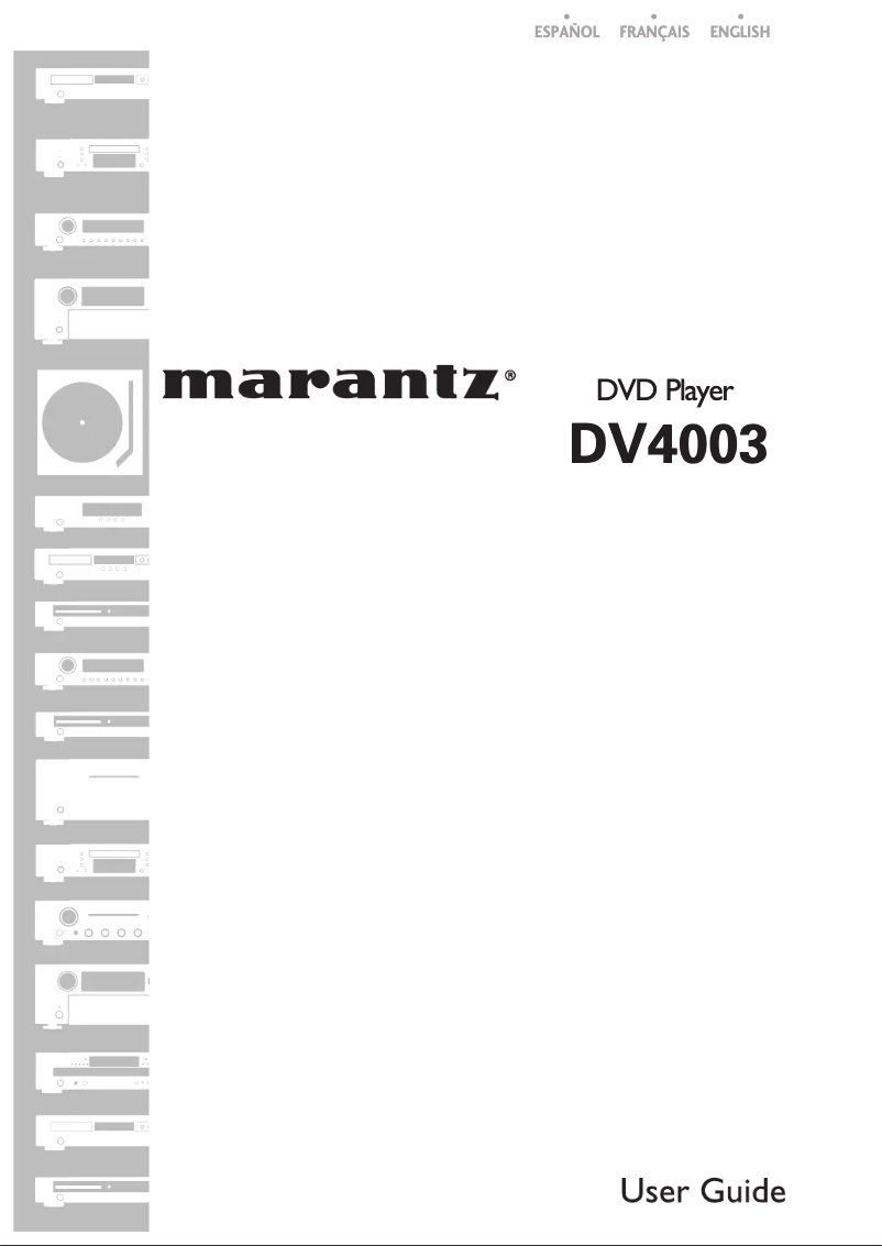 Page 1 of the manual User Manual Marantz DV4003