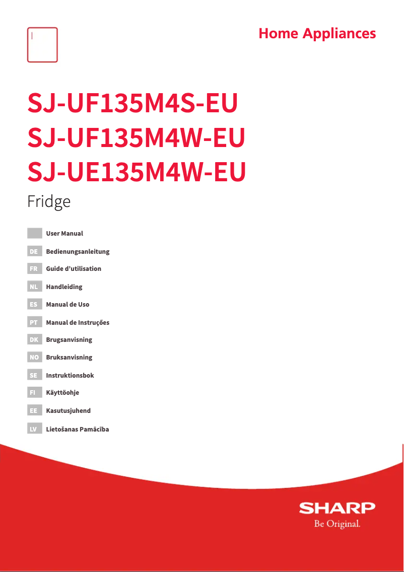 Page 1 of the manual User Manual Sharp SJ-UE121M4W-EU