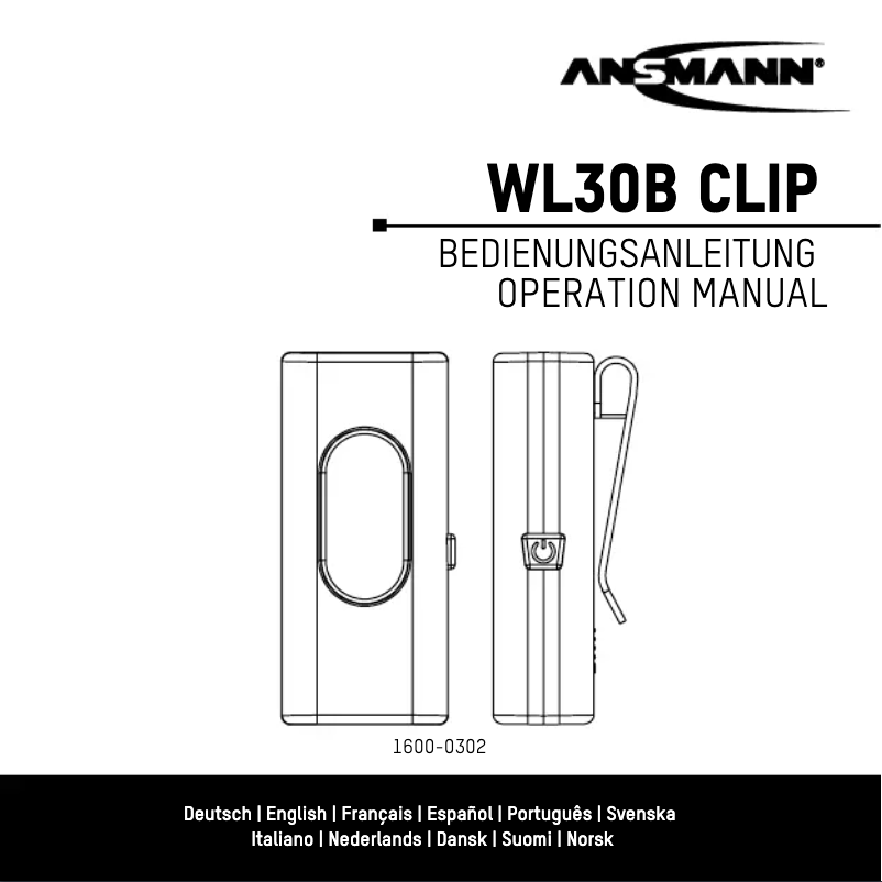 First page image of the manual for WL30B CLIP