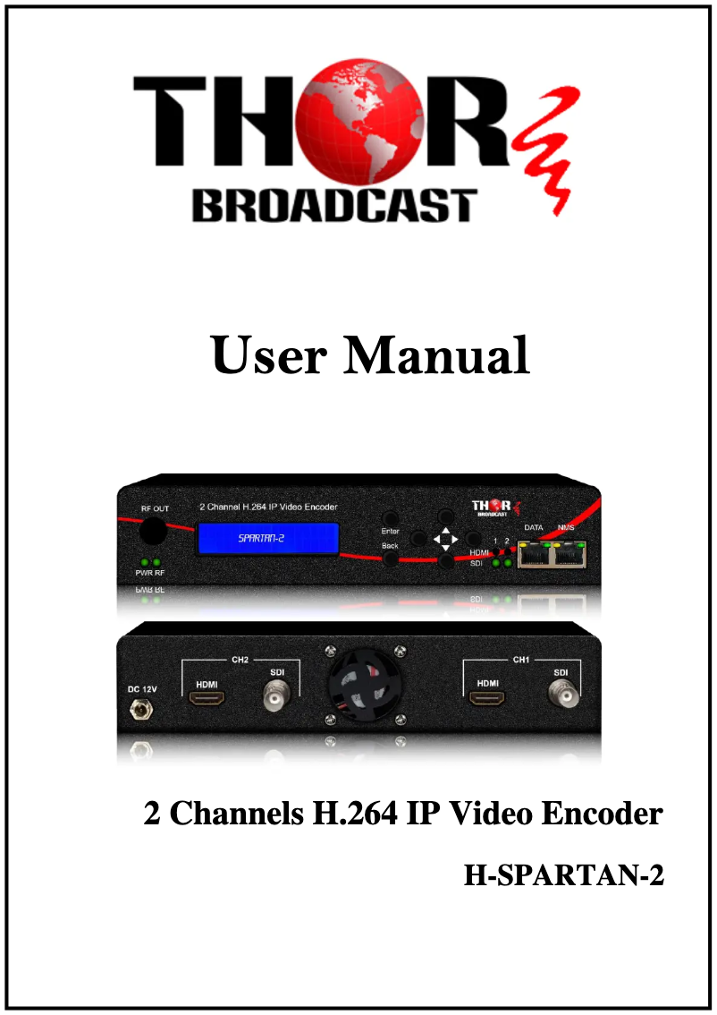 Page 1 of the manual User Manual Thor H-SPARTAN-2
