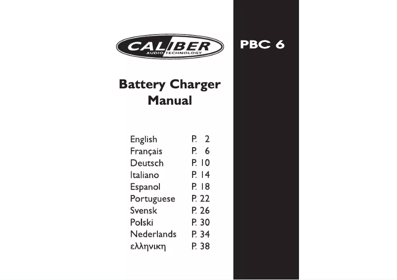 First page image of the manual for PB C6