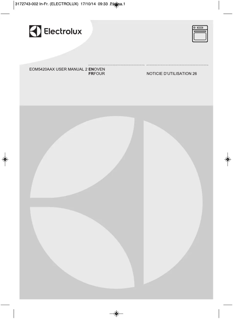 First page image of the manual for EOM5420AAX