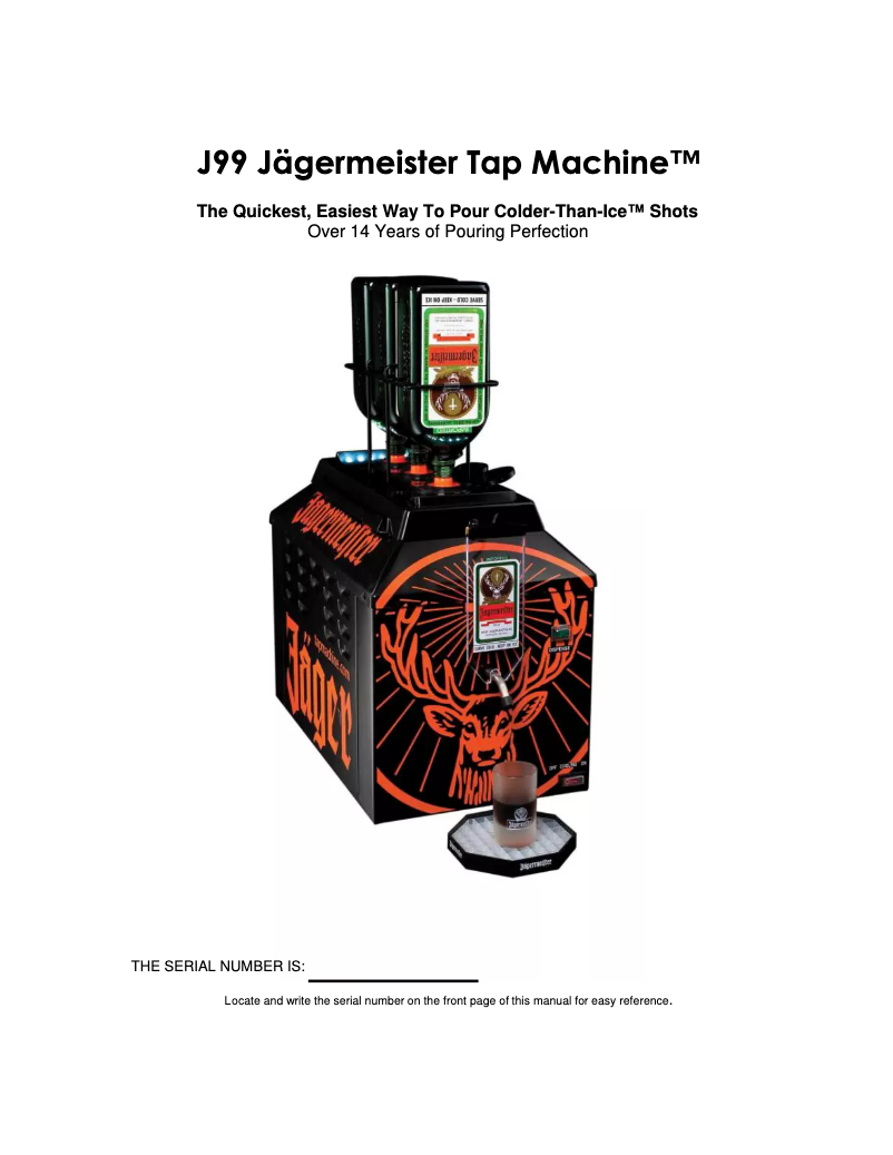 Page 1 of the manual User Manual Jägermeister J99