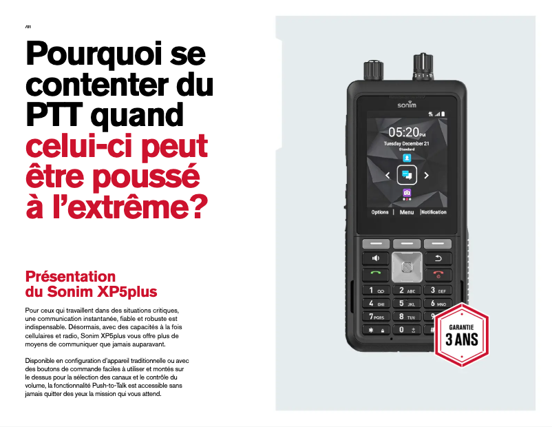 First page image of the manual for XP5plus