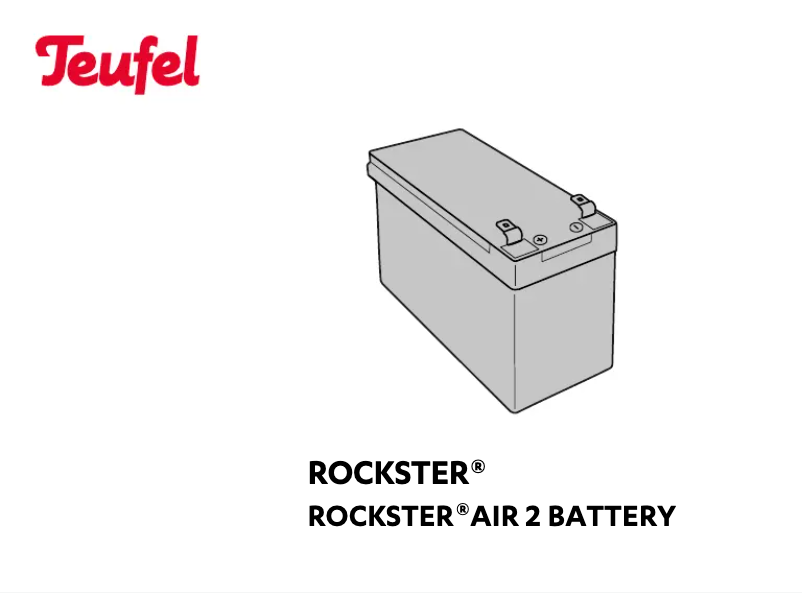 First page image of the manual for Rockster Air 2