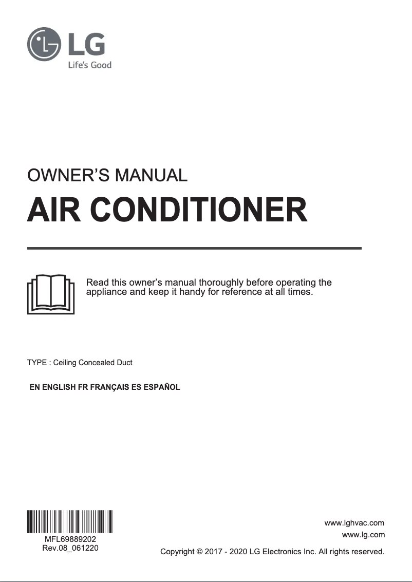 Page 1 of the manual User Manual LG ARNU543M3A4