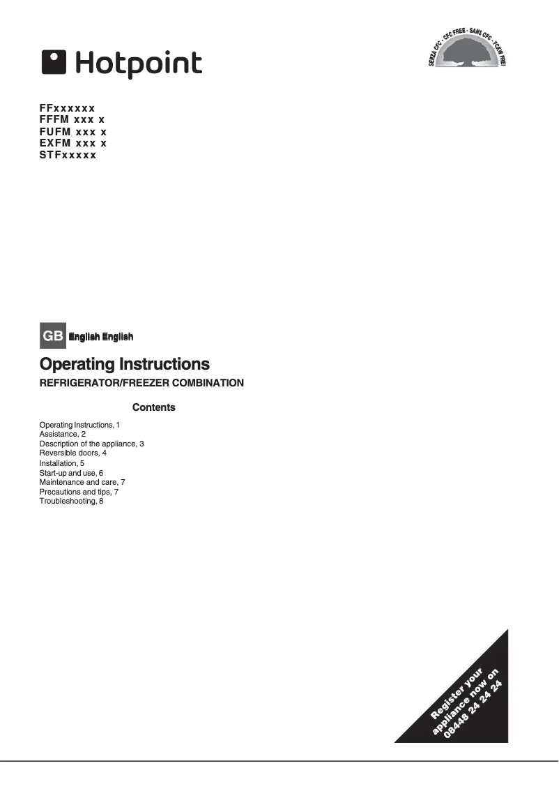 First page image of the manual for STF175WP