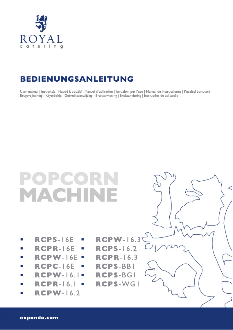 Image de la première page du manuel de l'appareil RCPS-16E