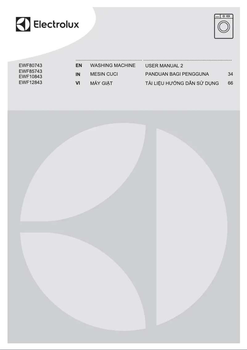 Page 1 of the manual User Manual Electrolux EWF8573