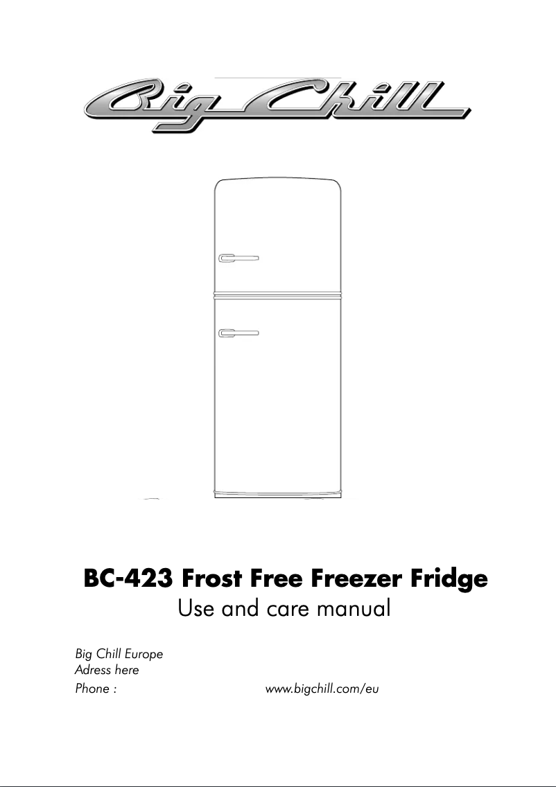 First page image of the manual for BC-423