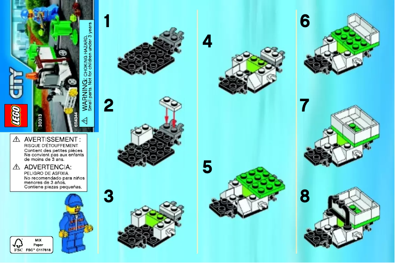 Page 1 of the manual User Manual Lego City Garbage Truck 30313