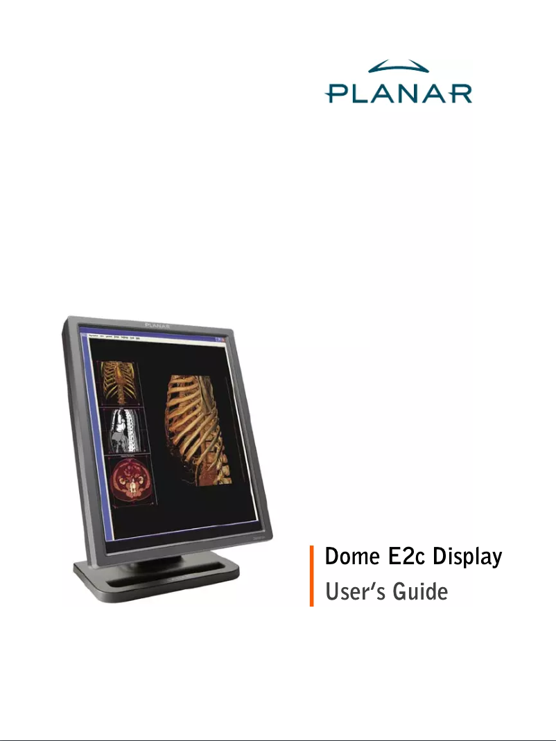 Page 1 of the manual User Manual Planar Dome E2c