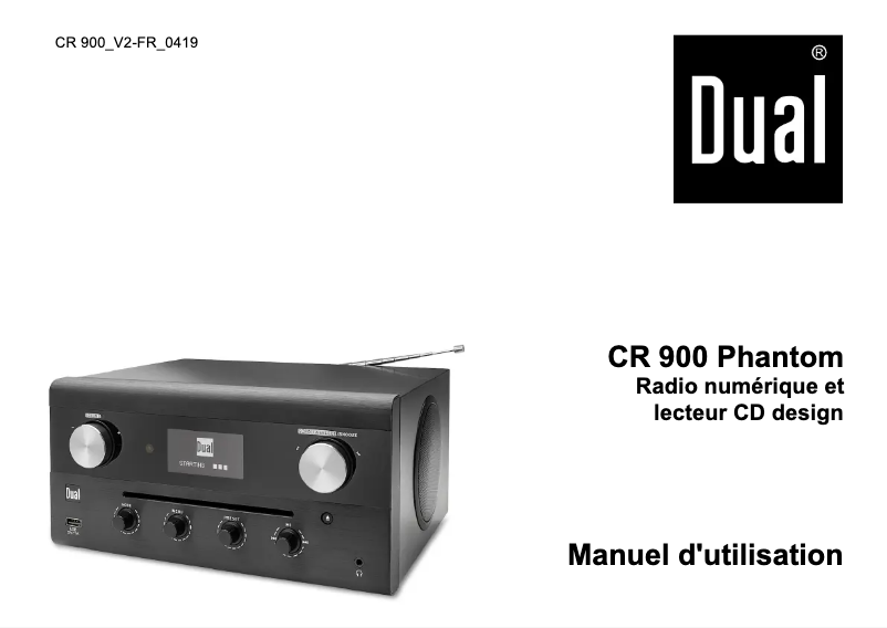 Page 1 of the manual User Manual Dual CR 900 Phantom