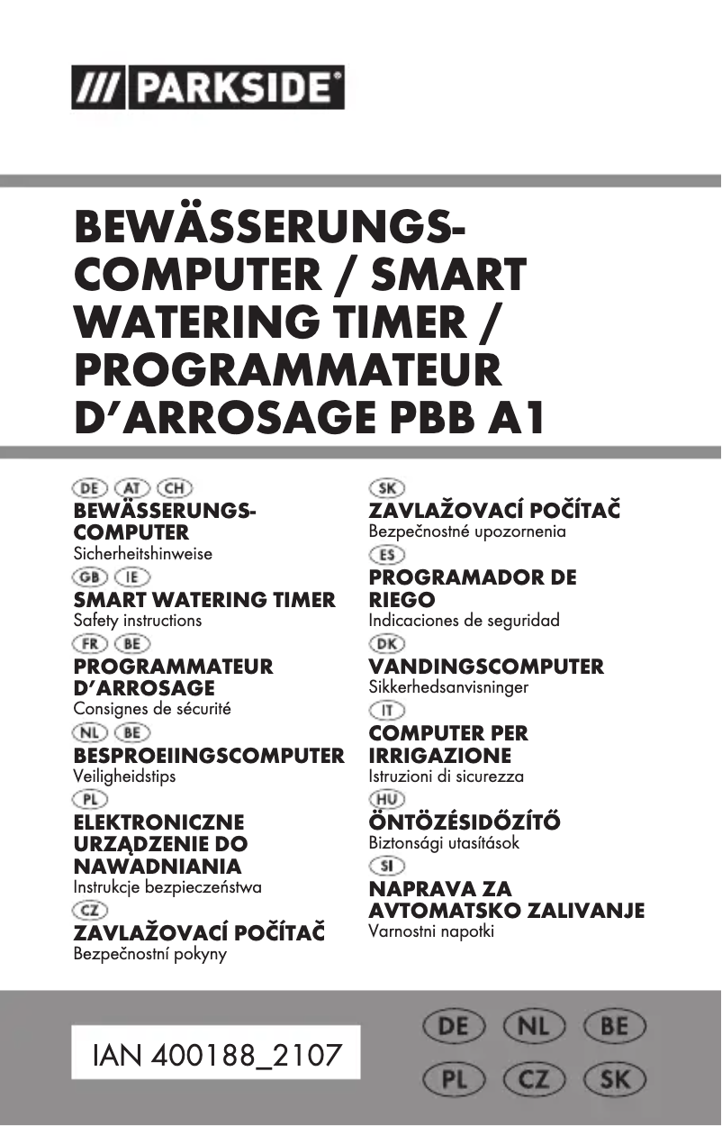 Page 1 of the manual User Manual Parkside HG09123