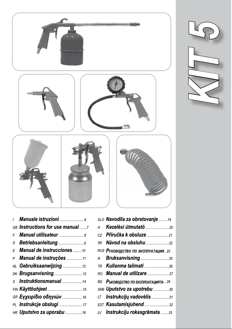 First page image of the manual for Kit 5