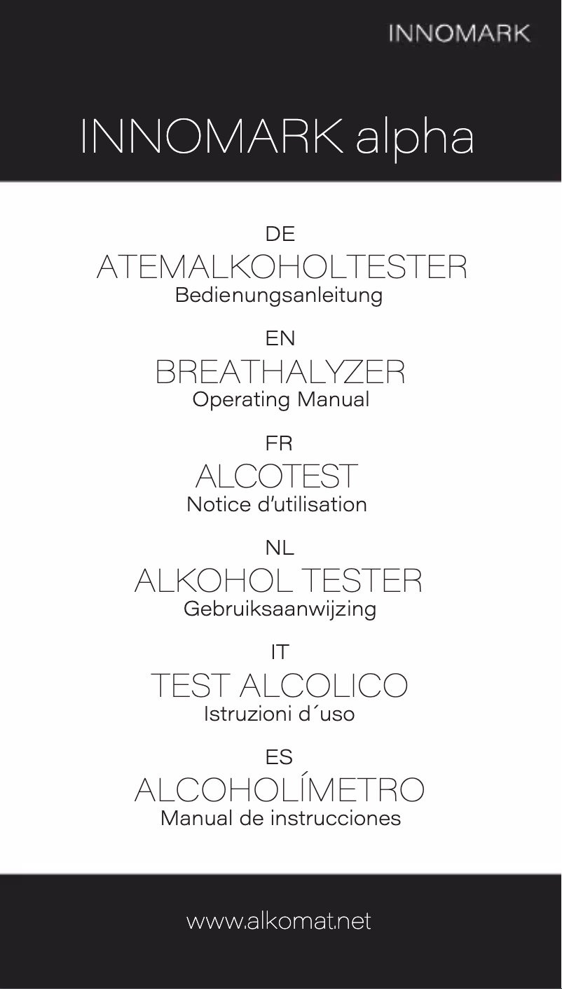 Page 1 of the manual User Manual ACE Innomark Alpha