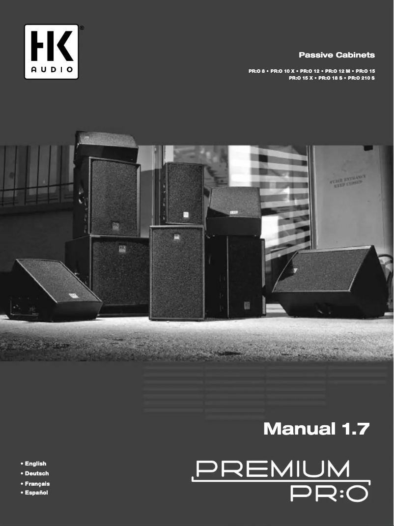 First page image of the manual for P:RO 12
