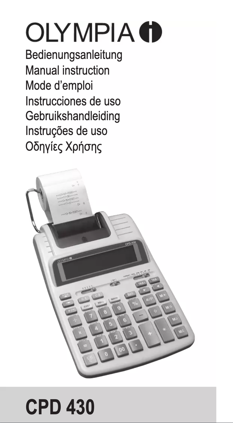 Page 1 of the manual User Manual Olympia CPD 430