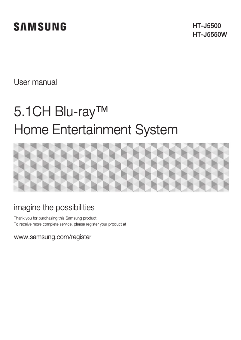 First page image of the manual for HT-J5550W