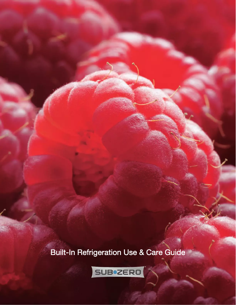 Page 1 of the manual Use and Maintenance Manual Sub-Zero BI-42SID/O