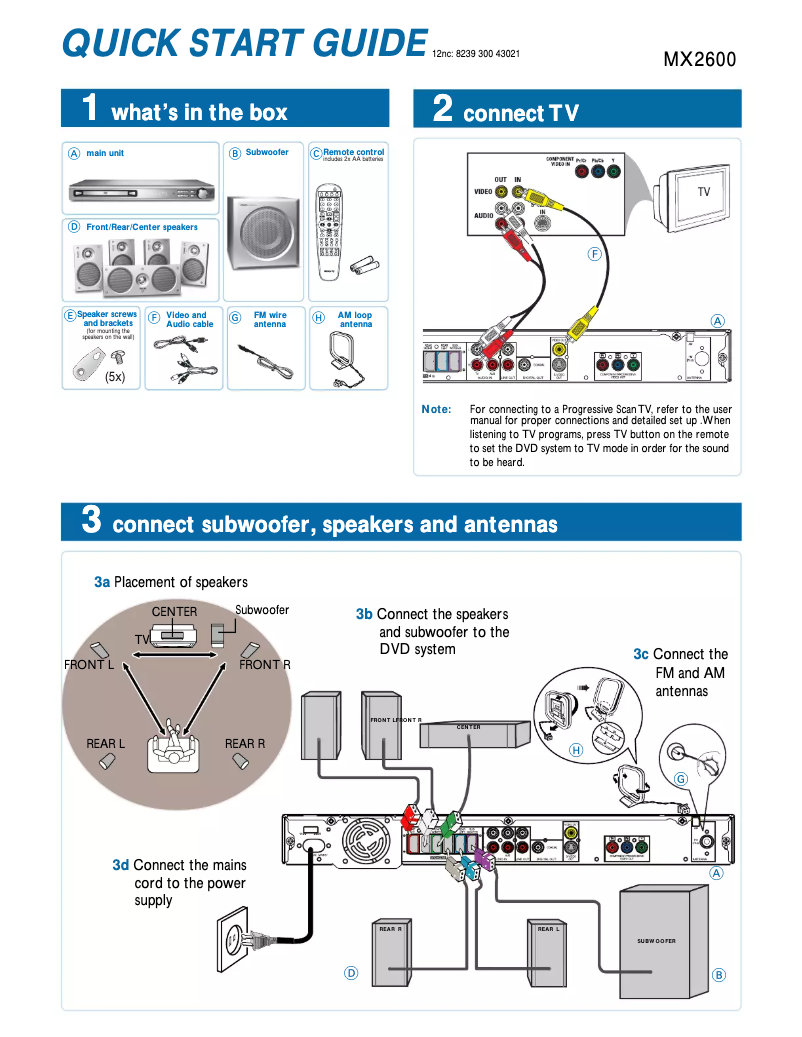 First page image of the manual for MX2600