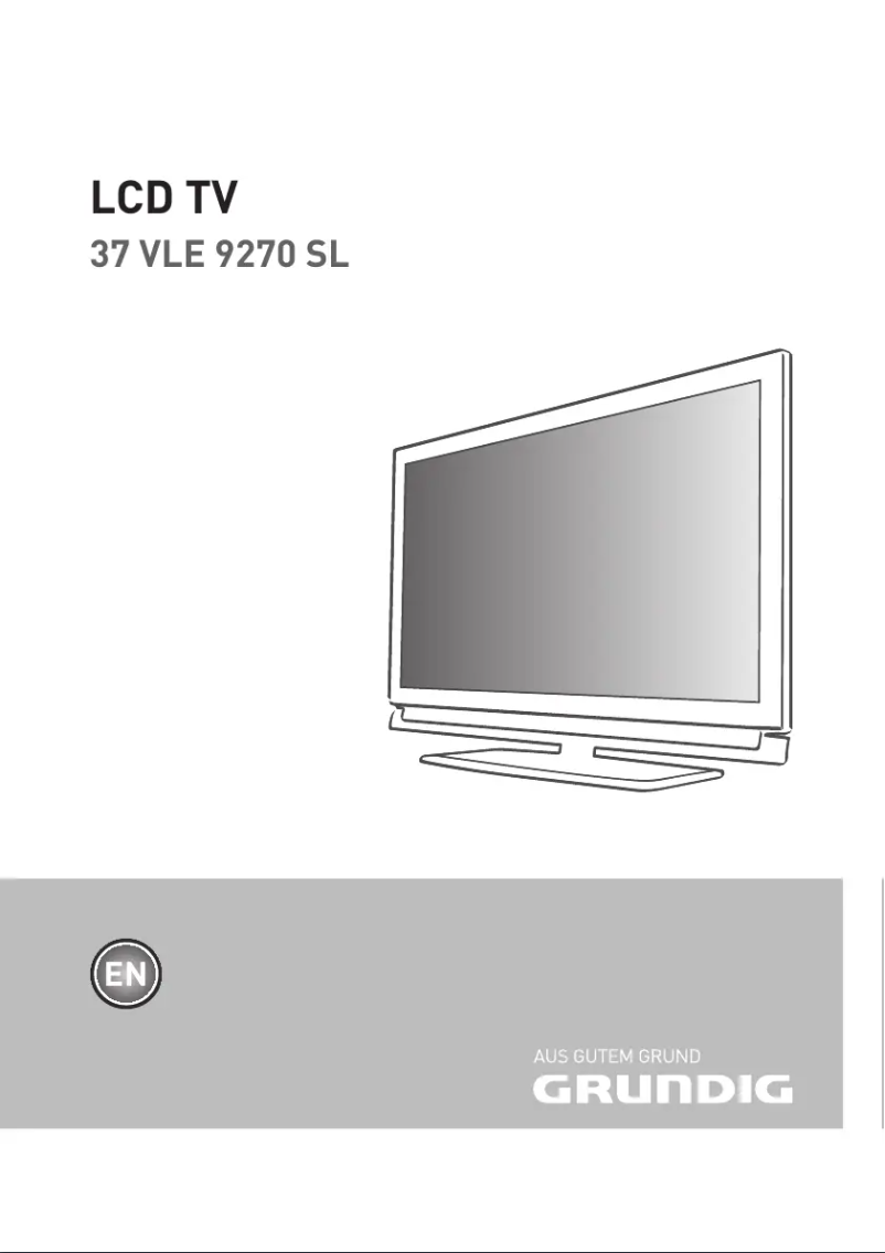First page image of the manual for 37 VLE 9270 SL