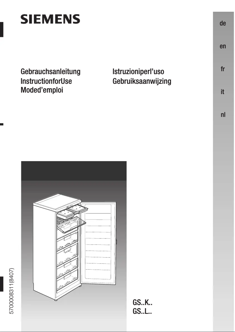 Page 1 of the manual User Manual Siemens GS22S421